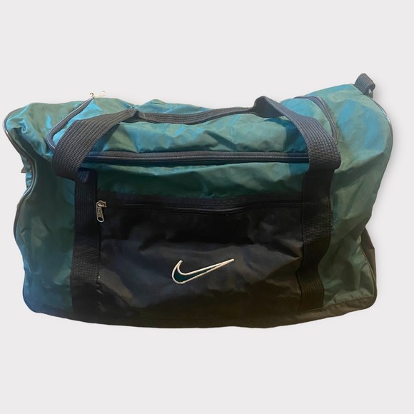 Nike Bags Vintage Nike Emerald Green Duffle Bag Poshmark